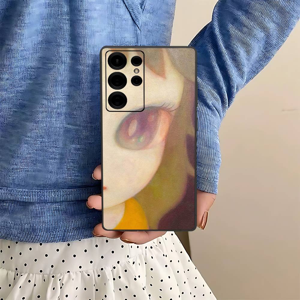 Contemporary Art Yoshitomo Nara Phone Case For Samsung S 24 Fe 25 Ultra Plus 20 Lite 21 30 22 23 24 22 Ultra 5G Fundas