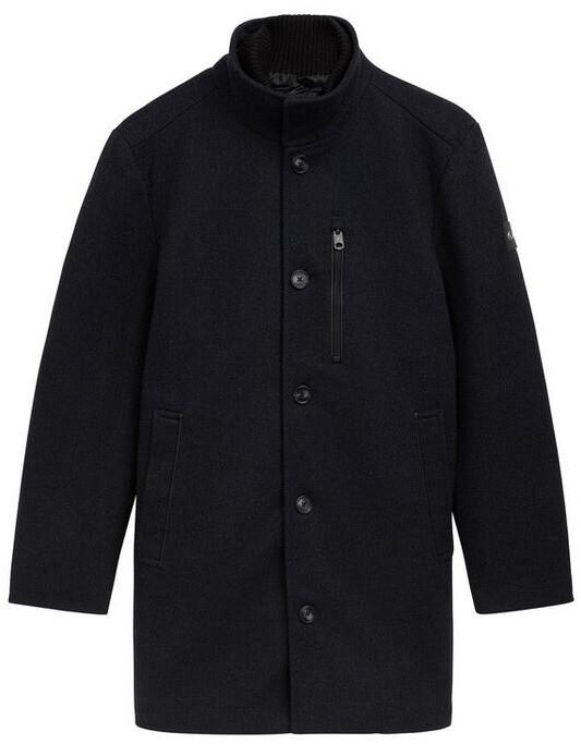 Winter Coat Tom Tailor 2 In 1 Mantel with Wool (1042475) Dark Blue In a Small Herringbone Pattern
