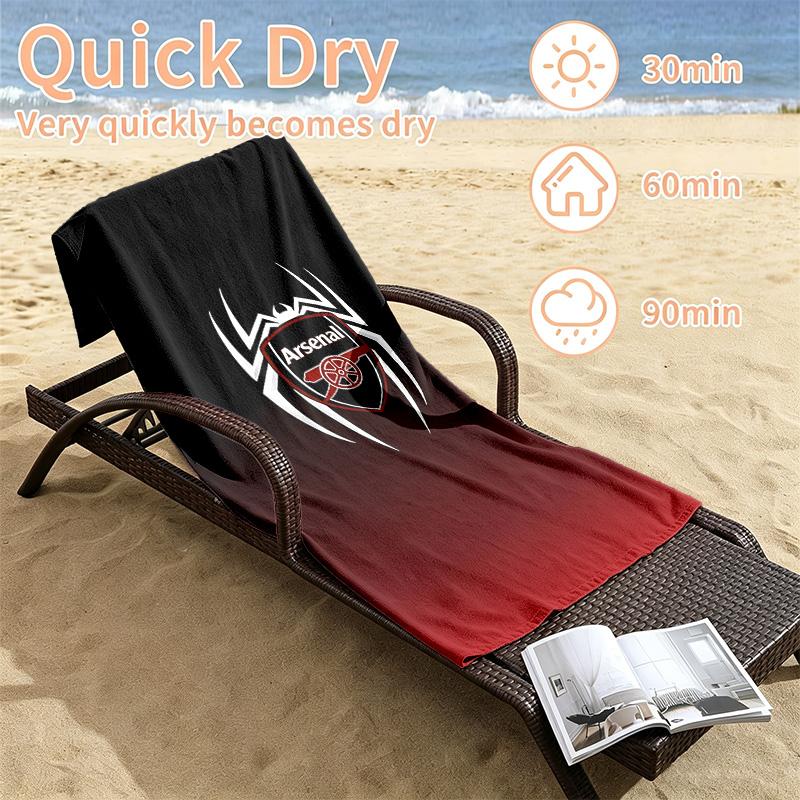 Arsenal F.C. Beach towels also serve as bath towels summer essential a musthave for the outdoors the beach and the pool