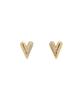 Jyddm 925 Half And Half Heart Earrings