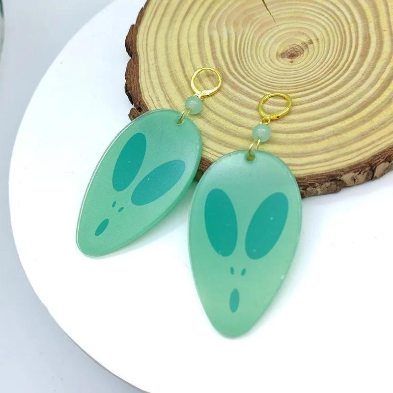 Anime DAN DA DAN Momo Ayase Persönlichkeit Ohrring Grüne Ohrstecker Ohrclips Ohrschmuck Ohrhänger Damen Cosplay Party Schmuck Zubehör