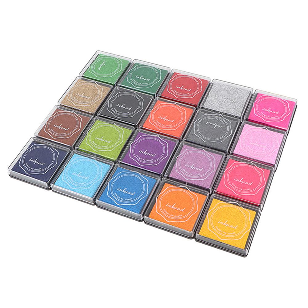 

20 Colors DIY Cute Colorful Ink Pad Stamp Inkpad for Rubber Stamp Scrapbook Decoration