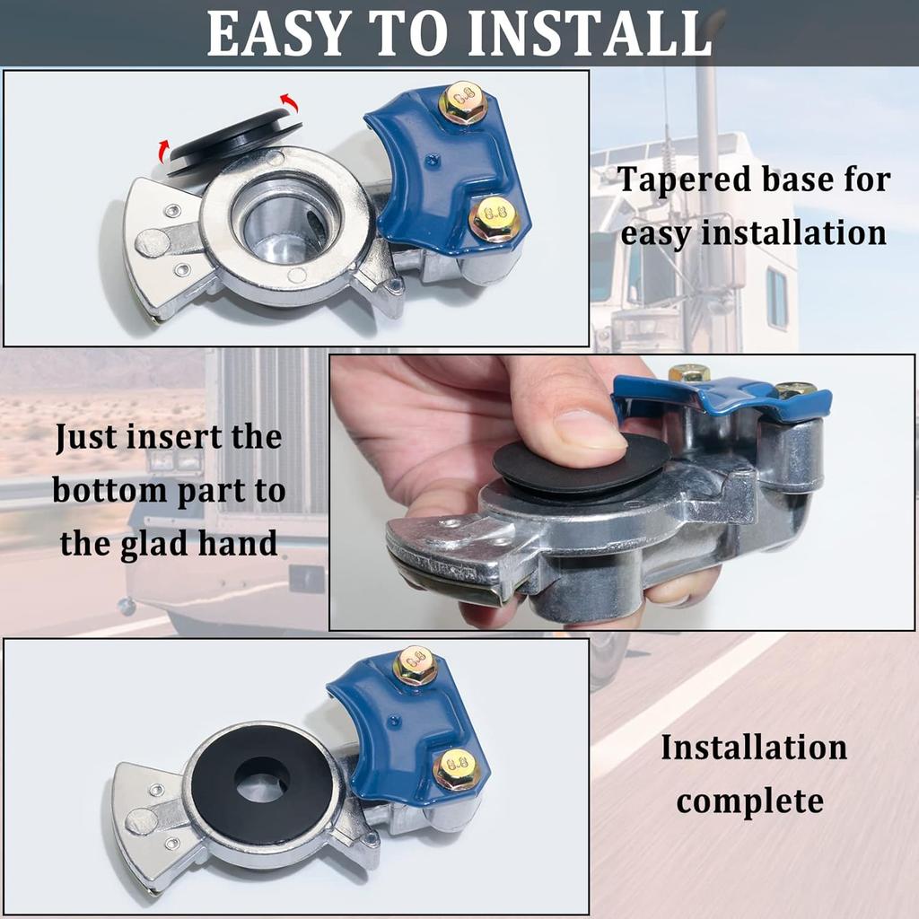 Glad Hand Seal, 20Pcs Gladhand Washers Rubber Seals Black Gasket Elastic Grommets For Semi Trucks Trailers Brake Air Hose Parts Number 10028