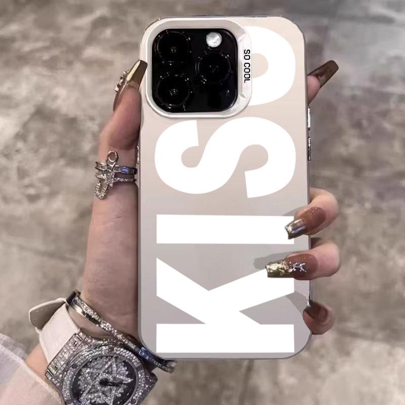 Personalized English Letters Kiss Laser IMD Phone Case For Xiaomi Redmi Note 14 Pro Plus 5G 13 12 11 10 Redmi 15C 14C 13C Cover