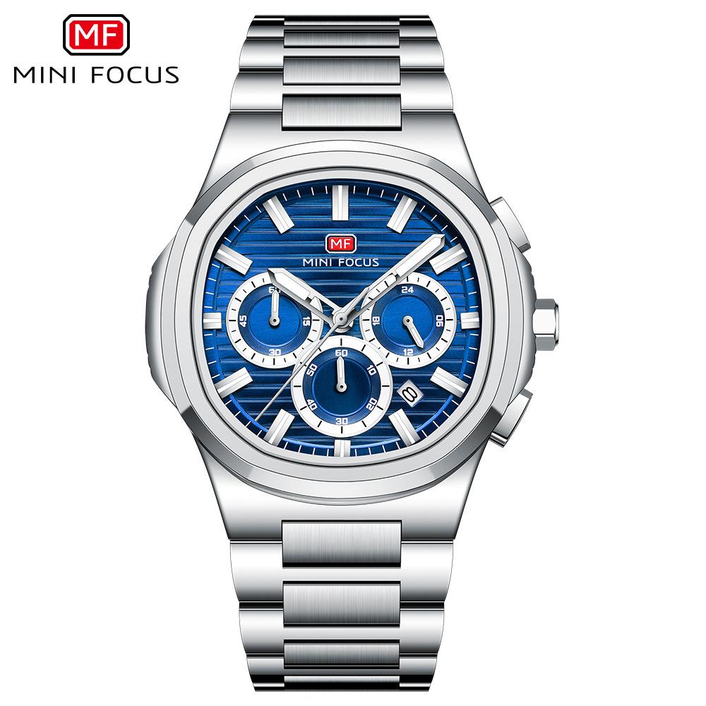 Stainless Steel Man Watch Leisure Fashion Quartz Wrist Watches Waterproof Outdoor Multifunctional Business Watch