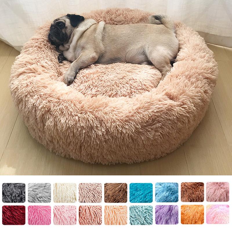 Pet Dog Cat Calming Bed Beds Large Mat Comfy Puppy Washable Fluffy Plush Cushion