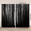Gothic Black Forest Pine Curtains Polyester Pocket Rod Top Bedroom More Curtain Sheer Ideal For Sleeping Area