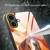 For iPhone 17 Case Anti Drop PC TPU Tempered Glass Pattern Printing Phone Back Cover