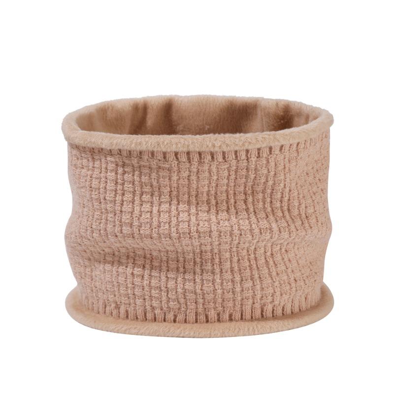 

Hot-selling solid color scarf thickened knitted scarf winter velvet warm neck cover хаки
