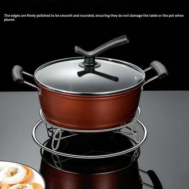 Stainless Steel Pot Rack Kitchen Anti-Scalding Heat-Insulating Pot Mat Steamer Rack Cookware Storage Rack