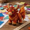 Handmade Gift Making Beginners DIY Sewing Kit Cow Patchwork Supplies Highland for Adults Fabric Doll