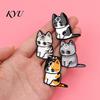 Lightweight Enamel Pins Cartoon Cat Brooch Pin for Clothing, Kitten Alloy Badge Durable Metal Pin, Backpacks Hats Scarves Decorative Accessory,