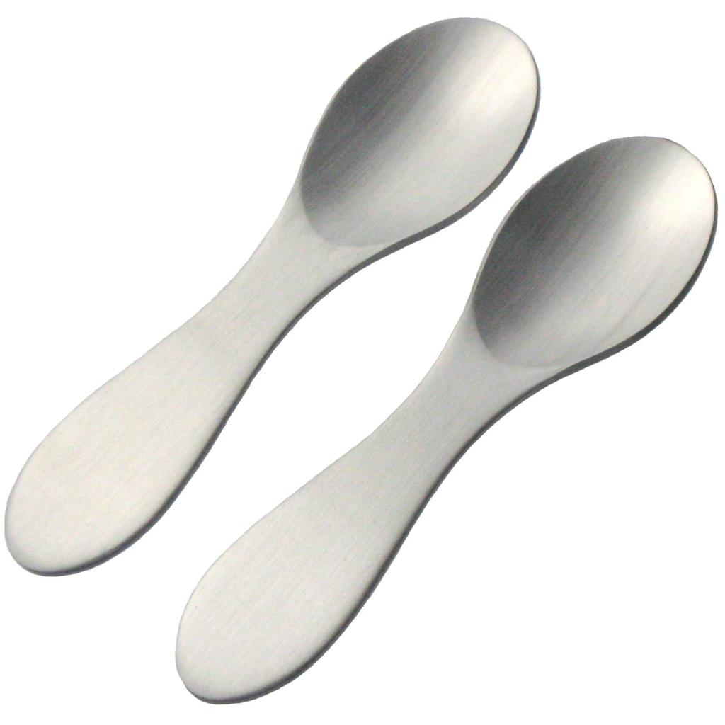 Nagao Caviar Spoon Stainless Set of Made In Japan Petite, 18-8 Steel, 2,