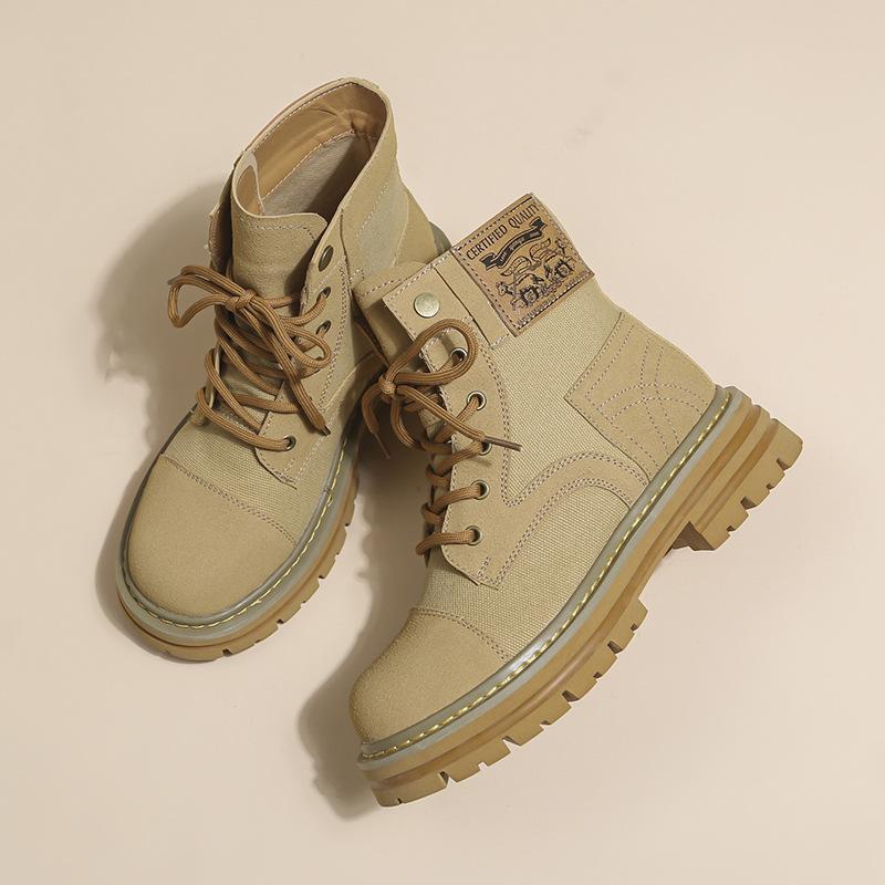 

Cotton Martin boots women s 2025 autumn and winter new inner height increase warm versatile non-slip moisture cotton boots thick bottom 40