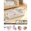 Large Capacity Transparent Under-Bed Storage Box with Wheels