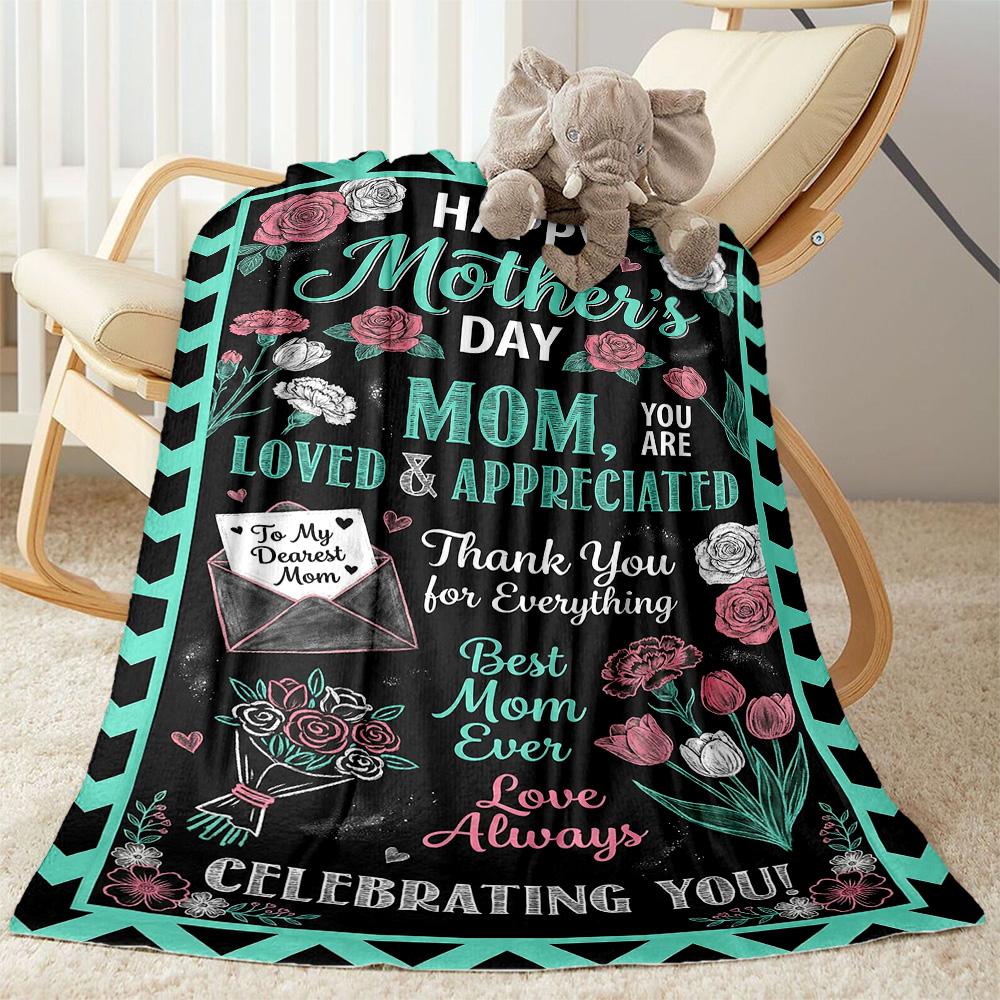 Mother's Day Love Letter Blanket Suitable for sofas,travel, living rooms also a good gift for friends and family Suitable for all seasons.