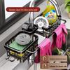 Kitchen Multifunctional Draining Rack & Sink Storage Basket for Sponge & Dishcloth
