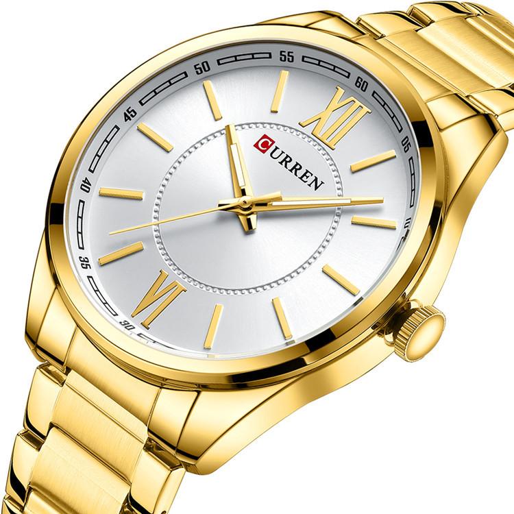 CURREN Men's Sports Watch Men's Quartz Steel Belt Business Sports Watch