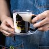 250 ml Cute  Black Cat Glass Coffee Mug Set Handgrip Animal Shaped Milk Water Juice Mugs Tea Cup Japanese Style Kawaii Gift Home