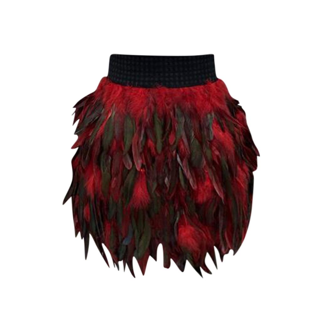 Dámské Módní Sexy Módní Peří Make-up Plesové Vystoupení Šaty Sukně