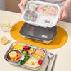 4/5 Compartments Sealed Lunch Box With Lid Large Capacity 304 Stainless Steel Divided Bento Box For Students Office Workers