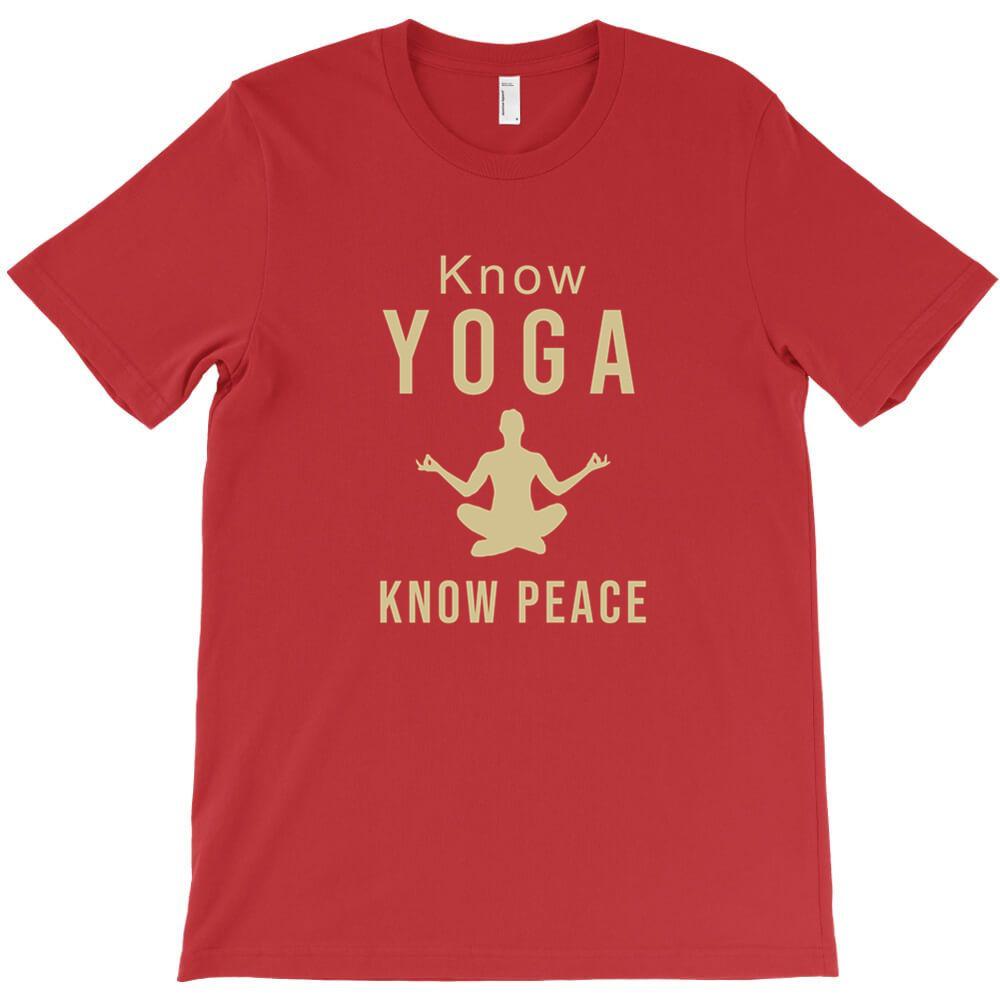 Know Yoga Know Peace T Shirt First Bunny Officer Mens Short Sleeve Shirt T Shirt