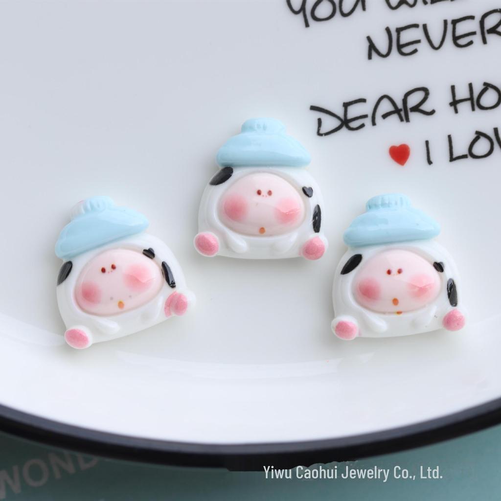 Simulation Biscuit Cream Resin Jewelry: DIY Accessories for Kids' Hairpins, Hair Rings, and Keychain Pendants