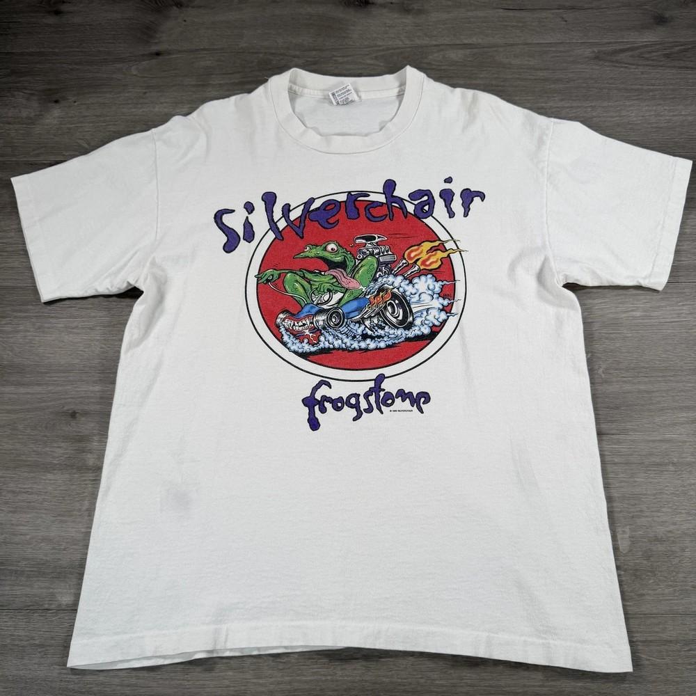 

Silverchair TShirt Size S5XL White Frogstomp Tour 1995 Band Made USA 90s Unisex T-Shirt M