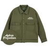 Astral Projection Astral Lettering Oversized Trucker Jacket_Khaki