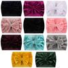 Super Soft Velvet Baby Headbands for Newborn Girls Elegant Bow Hair Accessories Wrap for Toddlers