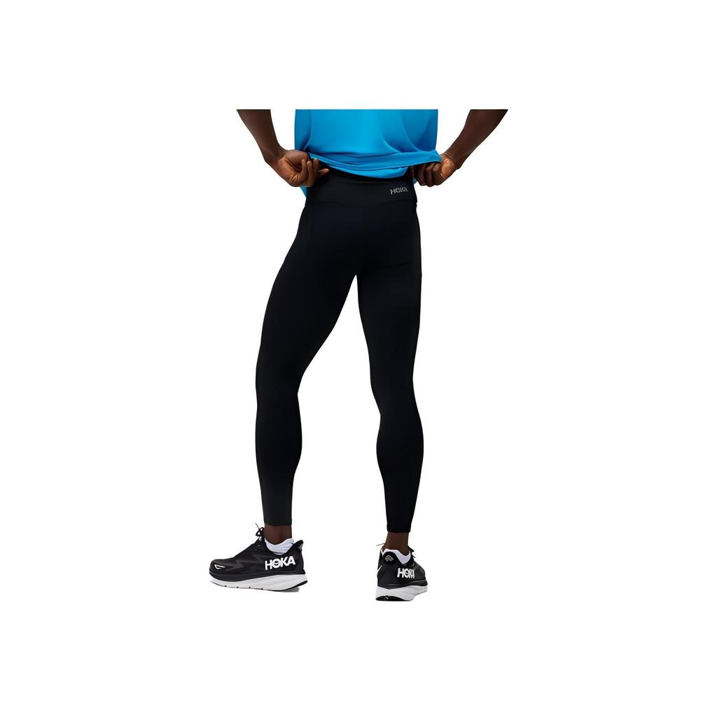 HOKA One One Novafly Lauf-Tight Einfarbig Elastischer Bund Slim Fit Freizeithose Herren Unterteile Schwarz 1141744-BLK