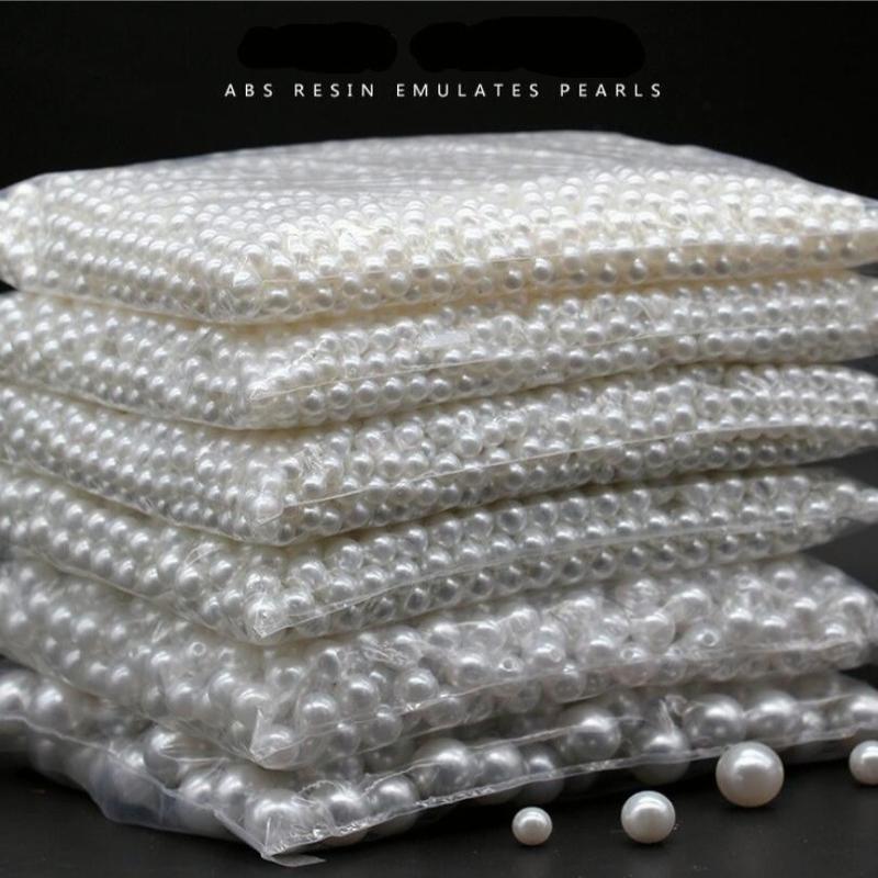 100g/50g Round Imitation Pearl ABS Beads Spacer Loose Beads Jewelry Making Findings DIY Bracelet Earrings Necklace Jewelry Making Accessories