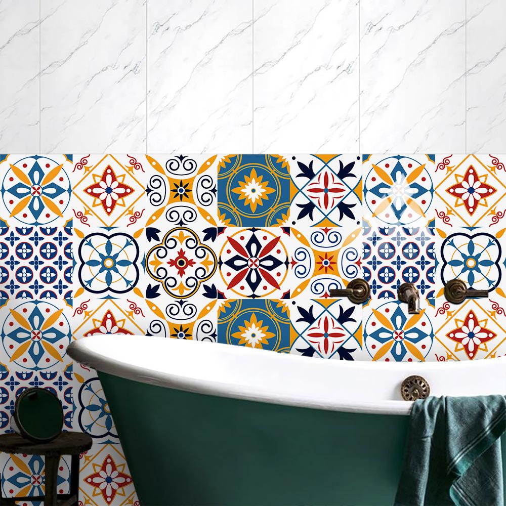 10pcs Mosaic Crystal Hard Film Tiles Sticker Kitchen Wardrobe Home Decor Oil-proof Peel and Stick Waterproof Wall Decals
