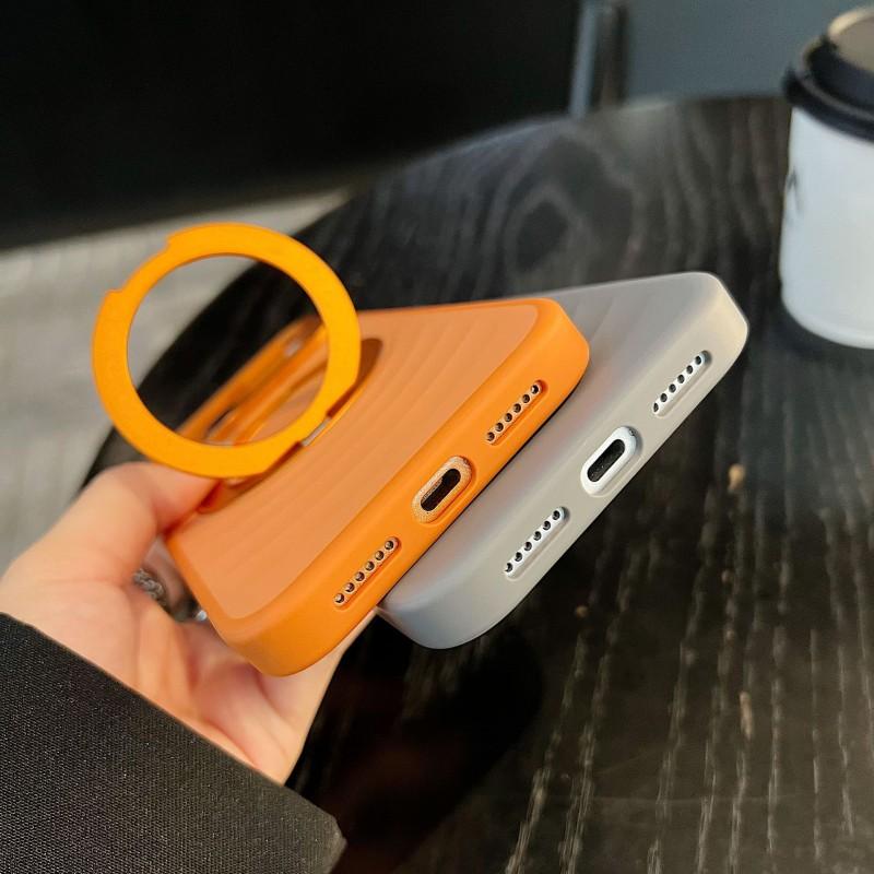 Magnetic Phone Case With 360 Rotating Kickstand IPhone 17 Pro Max 16 15 14 Plus Shockproof Frosted Acrylic Cover