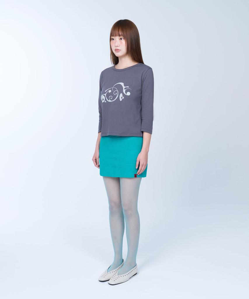 Laailai Drift Flow 3/4 Sleeve Tee (Charcoal)