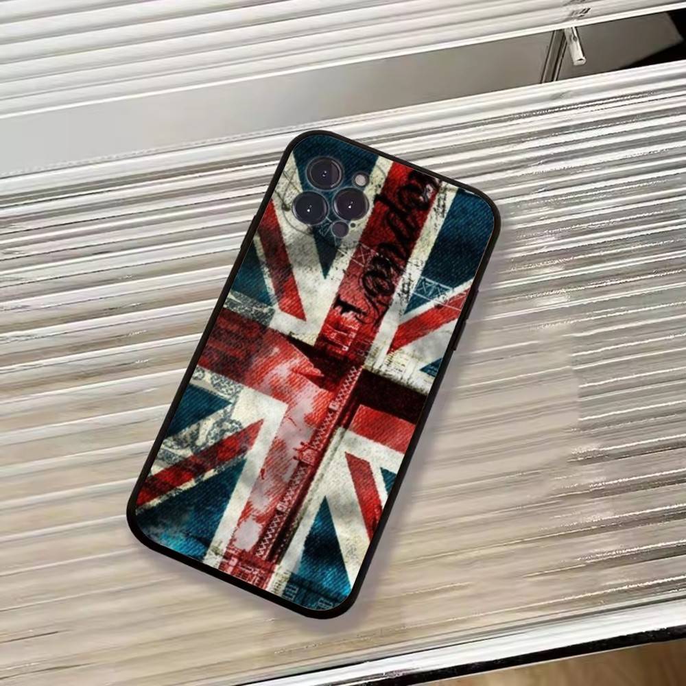 England F-Flag Football Wettbewerbe Cheer Handyhülle Für iPhone 17,16,15,14,13,12,11 Plus,Pro Max,XS,Weiche Silikon Schwarze Hülle
