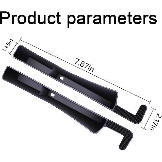 2PCS Car Seat Gap Filler, Multifunctional Automotive Seat Gap Organizer Black