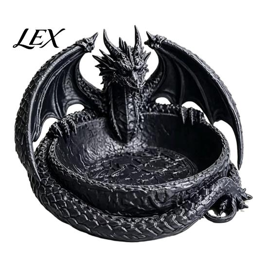 Gothic Key Bowl for Entryway Dragon Jewelry Tray, 3D Printed Figurine, Mythical Creature Desktop Gift Fantasy Fans Organizer Keys Coins Rings,