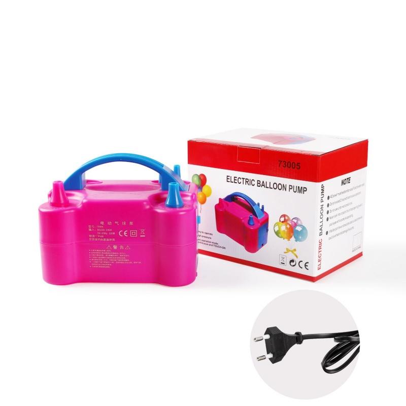 

1 шт. - Электрический насос для воздушных шаров, машина для выдувания воздушных шаров, насос для накачивания, автоматическая машина для накачивания с двойным отверстием, наполнитель воздушных шаров м. EU Plug розы красного