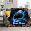 1PC Custom Name Eagle Strike Blanket Versatile,all-season Throw Suitable for the Living Room,bedroom,camping,travel,and Gift