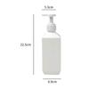 TUISKU Shampoo Bottles, Set of 3, Refillable Dispenser Bottles for Shampoo, Conditioner, and Soap, Hides Signs of Daily Use, 600ml, with Waterproof