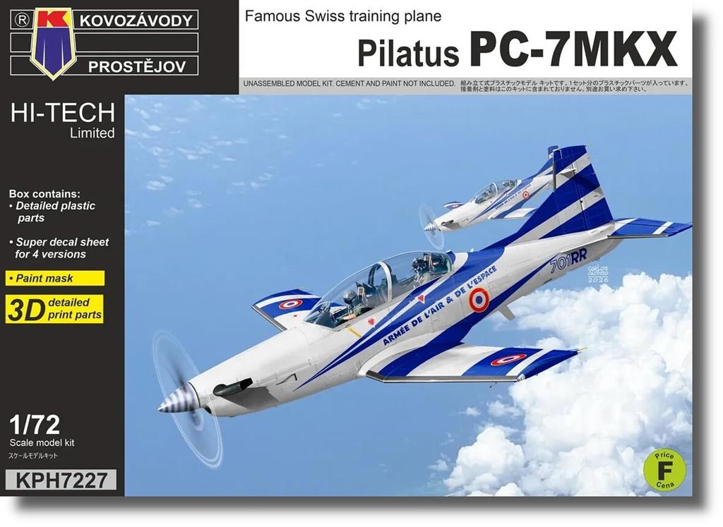 KP Models Pilatus MKX Kit Plastico Modello Kit KPMH7227 1/72 PC-7 High-Tech (Aeromobile)