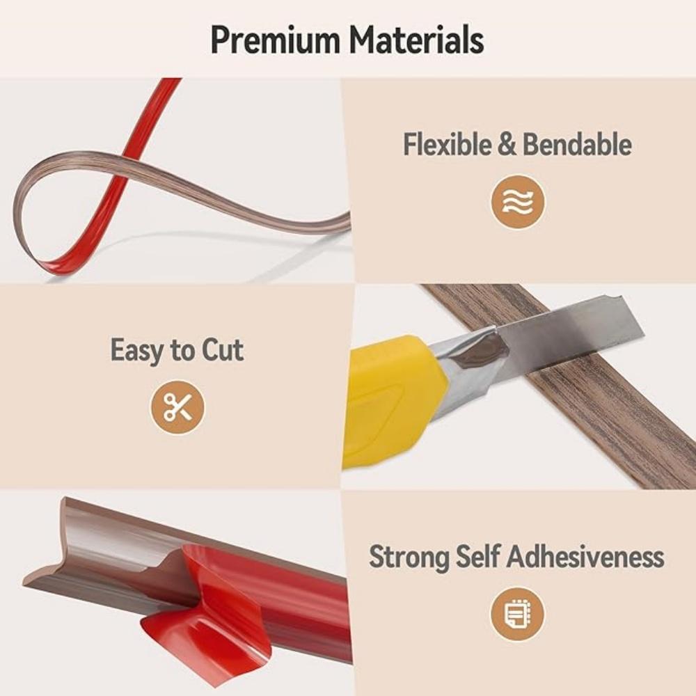 1Roll 3meter/118.11inch Self-adhesive Flexible Wall Corner Decorative Strip,Molded Decorative Strip,Peeled