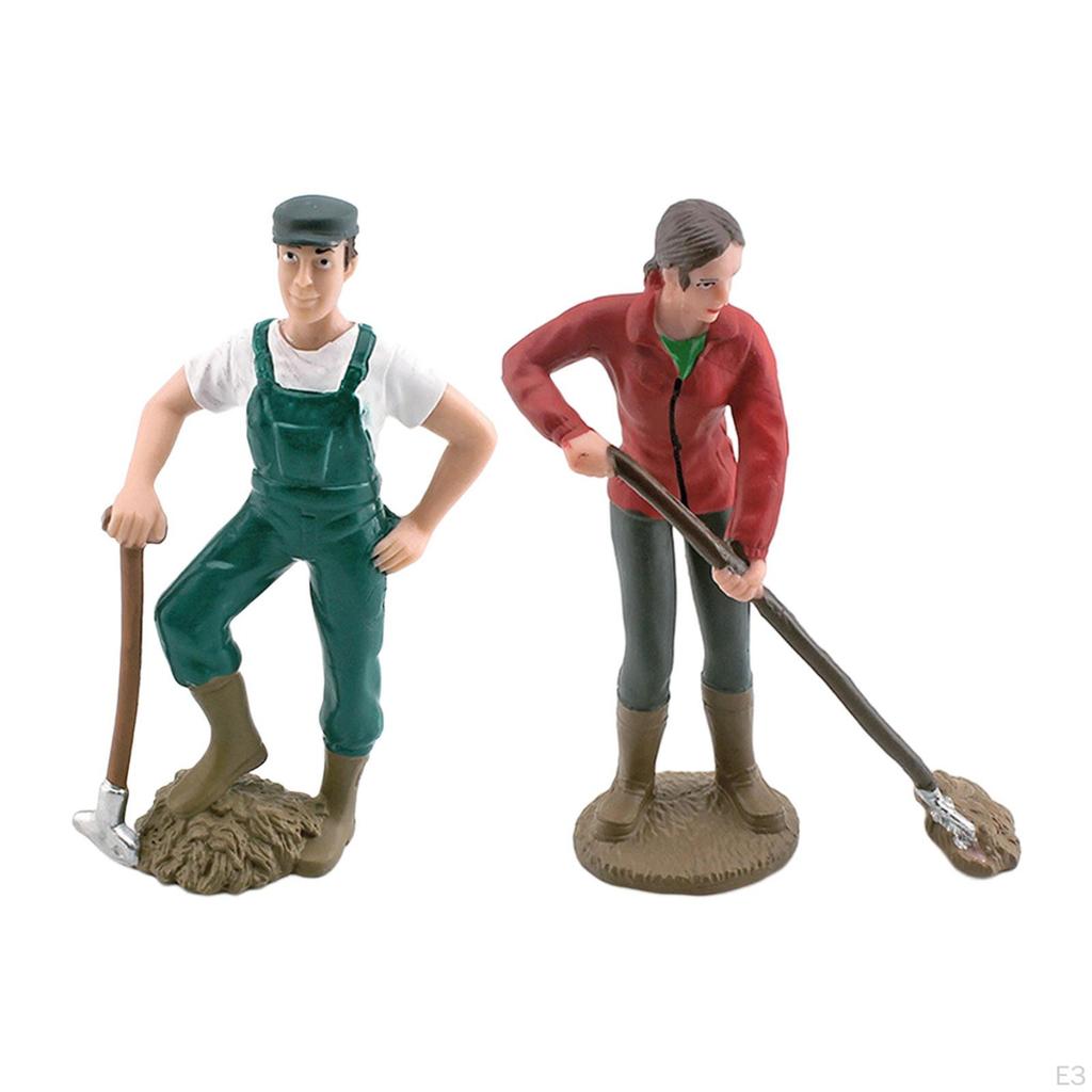 Farm Keeper Figurines Farmer People Figures Desktop Decoration Miniature Toys Model