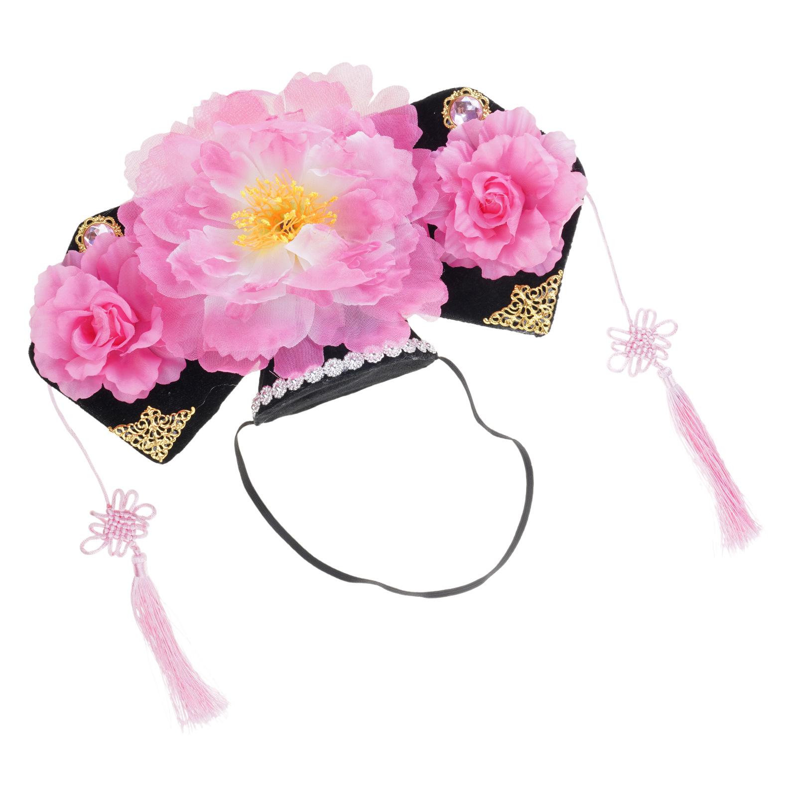 

Chinese Princess Headbands Cosplay Party Headpiece for Historical Reenactment Traditional Costume Headwear розовый