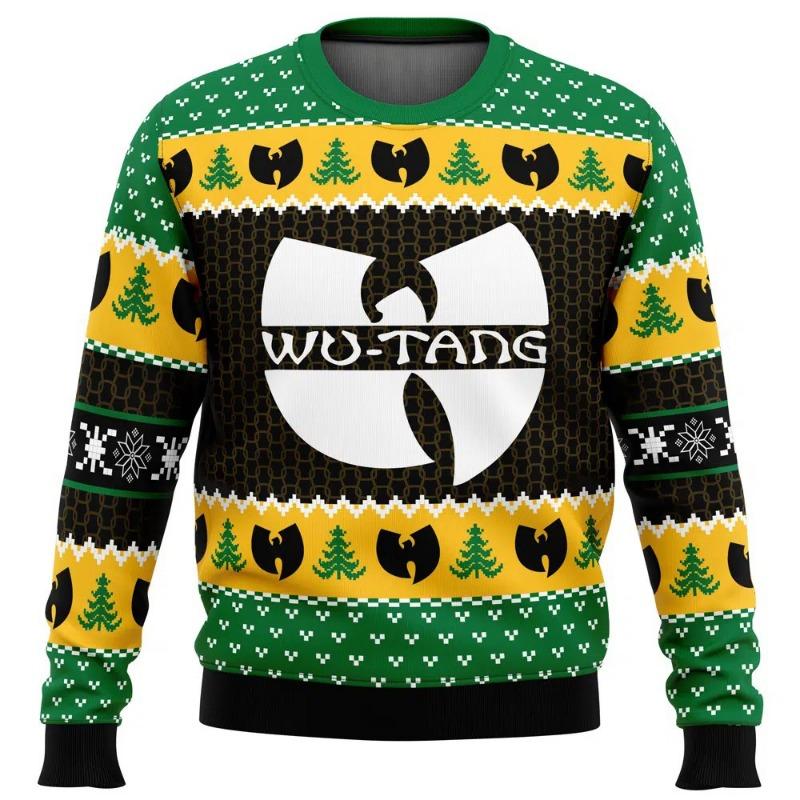 Ja Es ist Weihnachtszeit Yo Wu-Tang Clan Hässlicher Weihnachtspullover Hip-Hop Sänger Grafik-Sweatshirts Harajuku Mode Streetwear