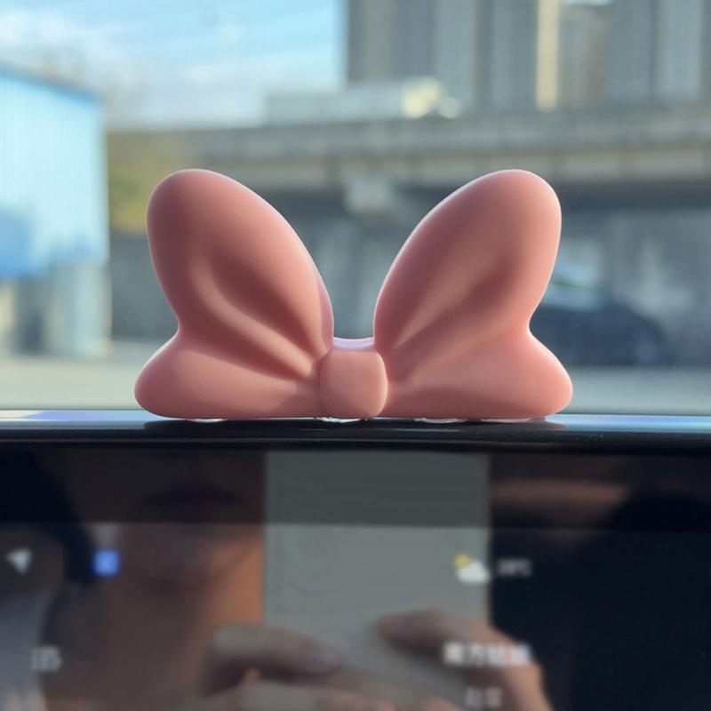 Center Console Bowknot Decoration Dashboard Mount Bowknot Ornament Gift for Women Girl Enhances Beauty Easy Installation
