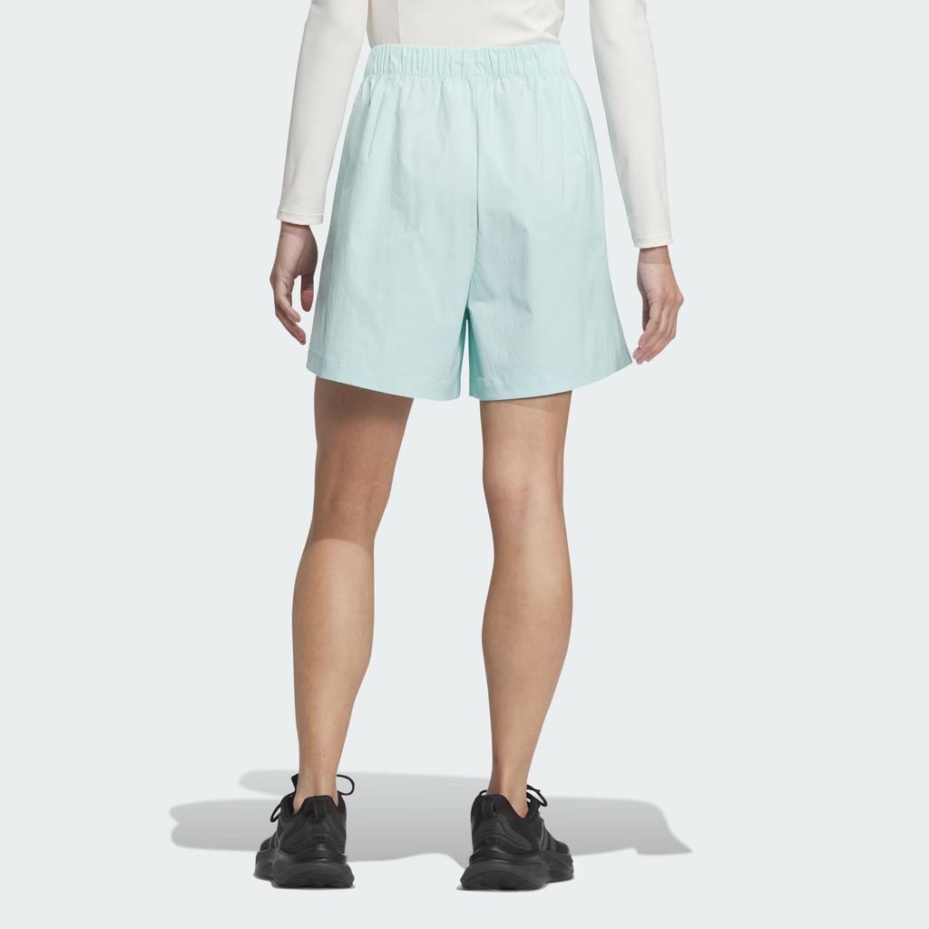 Adidas Loose-Fit Solid Color Casual Shorts Women Bottoms Light-Blue JN6666