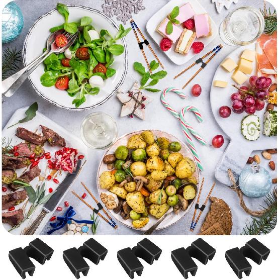 6 Pairs Reble Chopsticks Helper,Chopsticks Trainer Training Chopsticks For Adults Training Chopstick Hinges Connector,Non-Slip And Portable Practice