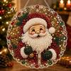 Christmas Tree Ornaments Acrylic Hanging Ornament, Faux Pearl Art DIY Painting Holiday Gift Ideas Suncatcher, 20cm Glowing Window Decor for